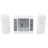 Digital-Kühlschrank- / Gefrierschrank-Thermometer, Innenaußenthermometer-drahtloser Sensor-Temperatur-Monitor…
