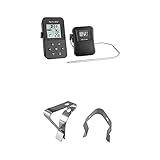 TFA Dostmann Küchen-Chef Funk-Grill-Bratthermometer, 14.1504, für ideal gebratenes Fleisch + Clips für…