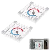 Außenthermometer, 2 Pack Aussenthermometer Wetterfest, + - 50°C Fensterthermometer Aussen Selbstklebend…