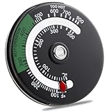 Magnetische Ofen Thermometer Für Ofenrohr, Kaminofen Rohr Thermometer Messgerät für Holzofen Zur Optimierung…