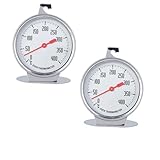 2 Stück Ofenthermometer Edelstahl, Backofenthermometer 400 Grad Rostfrei, Zum Aufhängen Und Hinstellen…