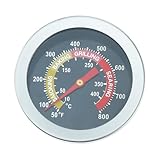 DRELD Edelstahl Grill Thermometer Analog BBQ Thermometer, Röstthermometer, 10-400℃/50-800 ℉ Gasgrillthermometer…