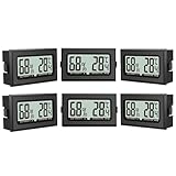 6 Stück Luftfeuchtigkeitsmesser Thermometer, Mini Digital Hygrometer mit LCD, Temperatur Zimmerthermometer…