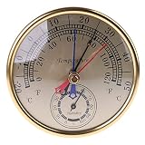 BIlinli 5 "Min Max Thermometer Hygrometer Wandhalterung Analog Temperatur Luftfeuchtigkeit